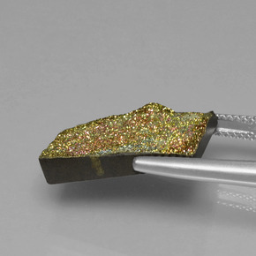 Rainbow Pyrite Gemstone in 18.7 x 13.5 mm Size for Sale, Rainbow Pyrite Stone in Multicolor Color