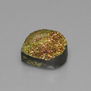 6.93 ct Multicolor Rainbow Pyrite Stone, Natural Rainbow Pyrite in Pear Crystal Cluster Shape for Sale