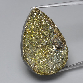 36.4ct Pear Crystal Cluster Multicolor Rainbow Pyrite for sale thumb image of 36.4ct Pear Crystal Cluster Multicolor Rainbow Pyrite (ID: 402623)