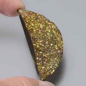36.82 ct Multicolor Rainbow Pyrite Gemstone, Rainbow Pyrite Gem in Fancy Crystal Cluster Shape for Sale.