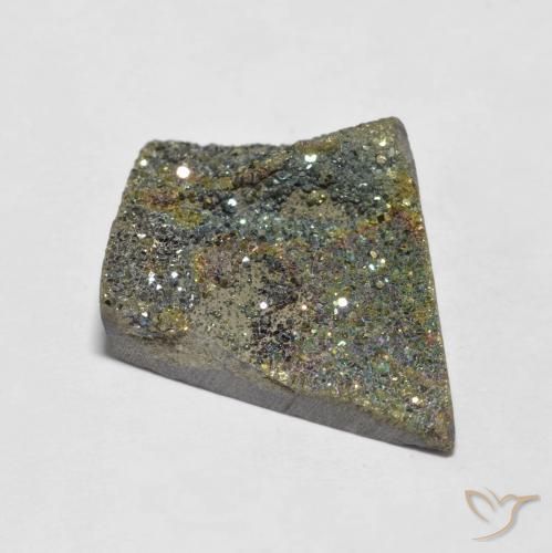 Rainbow Pyrite Gemstone in 27 x 20 mm (calibrated) Size for Sale, Rainbow Pyrite Stone in Multicolor Color