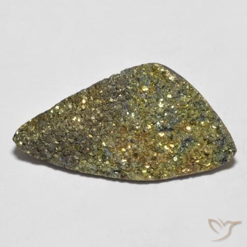 Pirite arcobaleno di forma dispari da 10,03 ct, 25,2 x 13 mm dalla Russia, Photo A