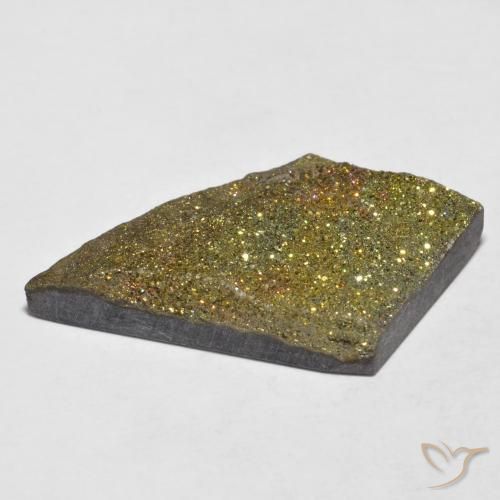 Rainbow Pyrite Gemstone in 26.8 x 15.5 mm Size for Sale, Rainbow Pyrite Stone in Multicolor Color