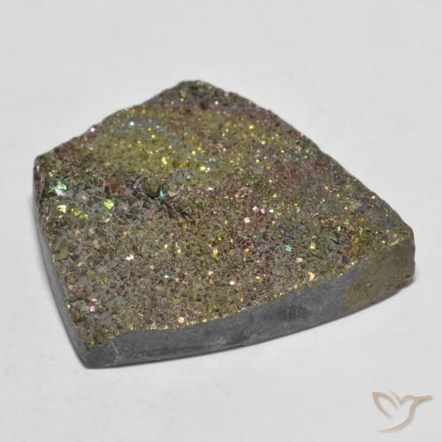 Rainbow Pyrite Gemstone in 22.9 x 20.4 mm Size for Sale, Rainbow Pyrite Stone in Multicolor Color