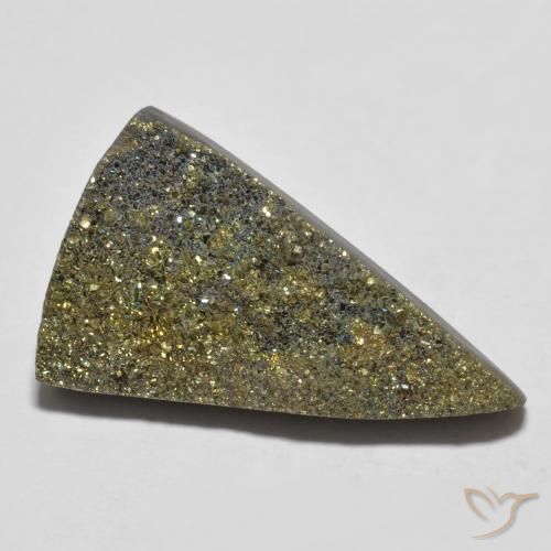 10.40 ct Multicolor Rainbow Pyrite Stone, Natural Rainbow Pyrite in Trillion Crystal Cluster Shape for Sale