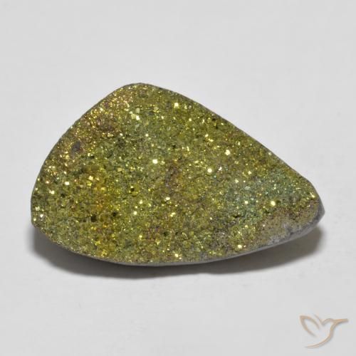 Pirite arcobaleno di forma dispari da 8,62 ct, 21 x 13 mm dalla Russia, Photo A
