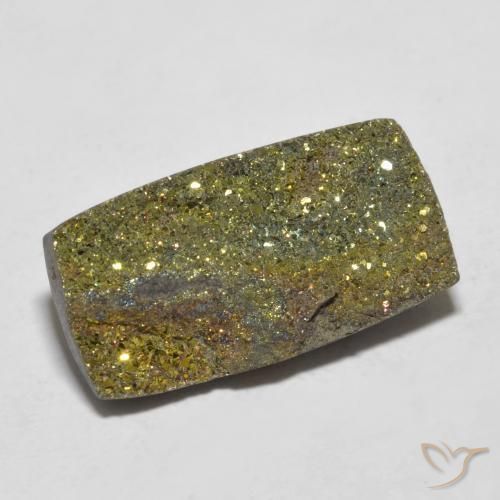 Pirite arcobaleno da 9,03 ct, 19,6 x 10,3 mm dalla Russia, Photo A