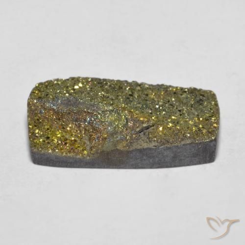 Rainbow Pyrite Gemstone in 19.6 x 10.3 mm Size for Sale, Rainbow Pyrite Stone in Multicolor Color