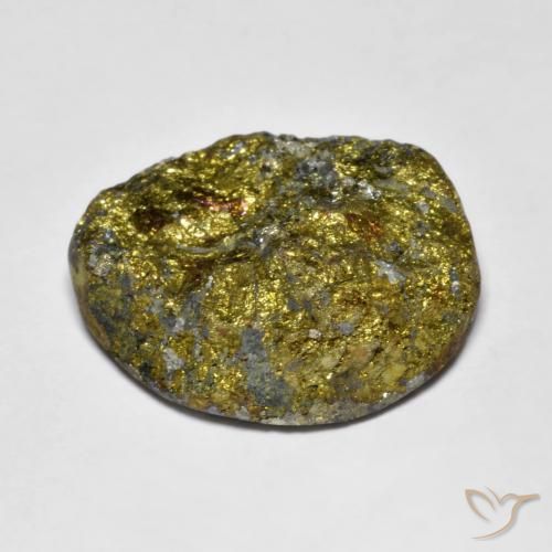 Rainbow Pyrite Gemstone in 17.9 x 13.7 mm Size for Sale, Rainbow Pyrite Stone in Multicolor Color