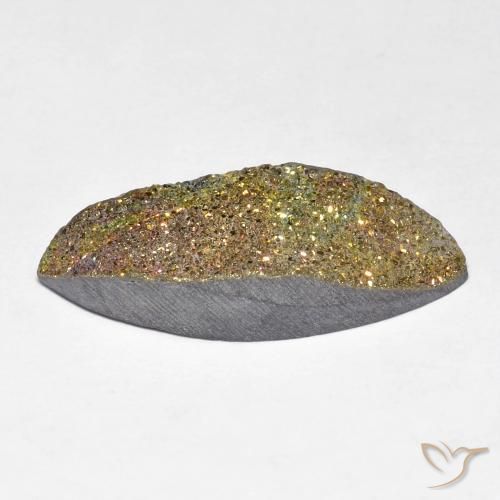 Rainbow Pyrite Gemstone in 22.8 x 8.7 mm Size for Sale, Rainbow Pyrite Stone in Multicolor Color