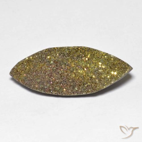 Pirite arcobaleno da 6,52 ct, 23,2 x 9 mm dalla Russia, Photo A