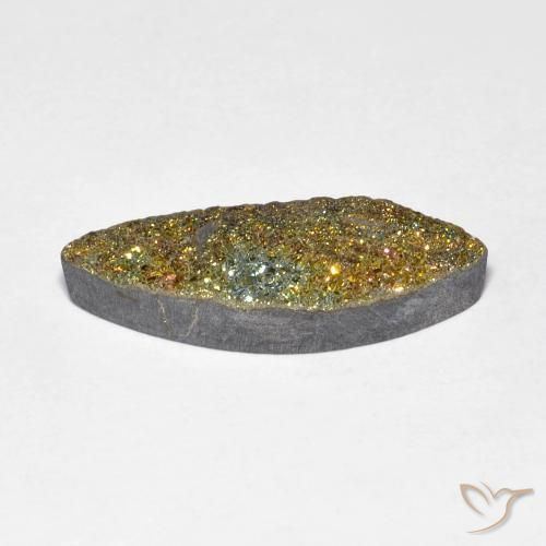 Rainbow Pyrite Gemstone in 19.4 x 7.3 mm Size for Sale, Rainbow Pyrite Stone in Multicolor Color