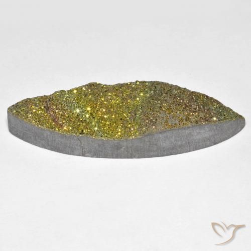 Rainbow Pyrite Gemstone in 40 x 14 mm Size for Sale, Rainbow Pyrite Stone in Multicolor Color