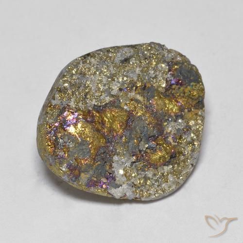 13.36 ct Multicolor Rainbow Pyrite Stone, Natural Rainbow Pyrite in Fancy Crystal Cluster Shape for Sale