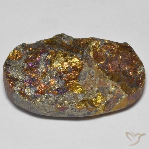 Rainbow Pyrite Gemstone in 26.2 x 19 mm Size for Sale, Rainbow Pyrite Stone in Multicolor Color