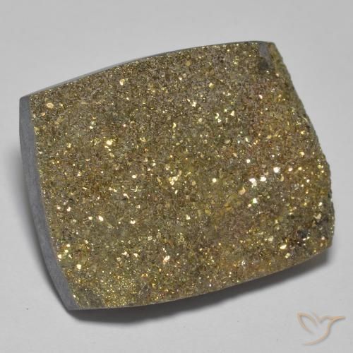 22.50 ct Multicolor Rainbow Pyrite Stone, Natural Rainbow Pyrite in Baguette Crystal Cluster Shape for Sale