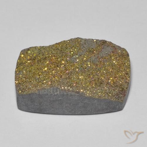 Rainbow Pyrite Gemstone in 17.9 x 11.8 mm Size for Sale, Rainbow Pyrite Stone in Multicolor Color