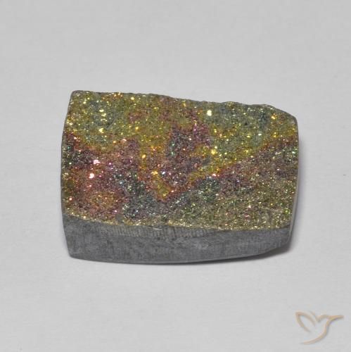 Rainbow Pyrite Gemstone in 14 x 10.5 mm Size for Sale, Rainbow Pyrite Stone in Multicolor Color