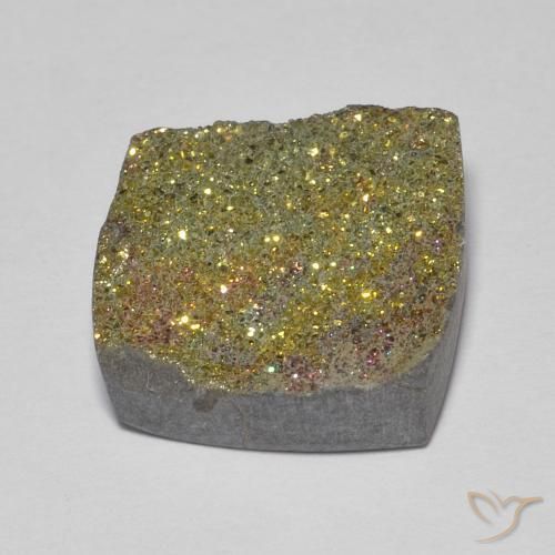 Rainbow Pyrite Gemstone in 12 x 12 mm (calibrated) Size for Sale, Rainbow Pyrite Stone in Multicolor Color