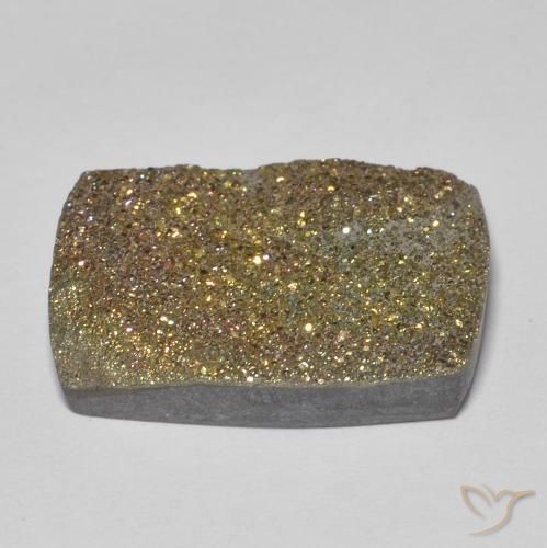 Rainbow Pyrite Gemstone in 18 x 13 mm (calibrated) Size for Sale, Rainbow Pyrite Stone in Multicolor Color