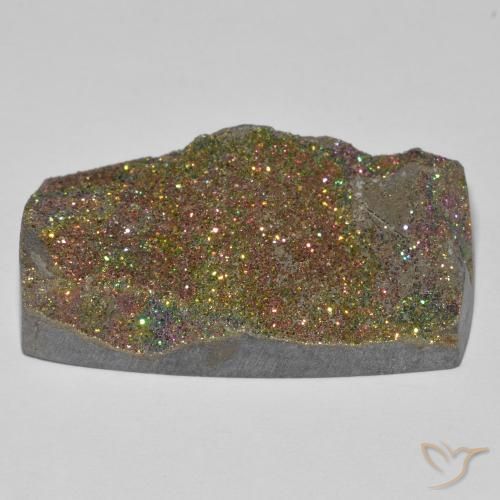 Rainbow Pyrite Gemstone in 28.8 x 16.5 mm Size for Sale, Rainbow Pyrite Stone in Multicolor Color