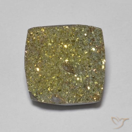 3.97ct Natural Multicolor Rainbow Pyrite, Square, Opaque