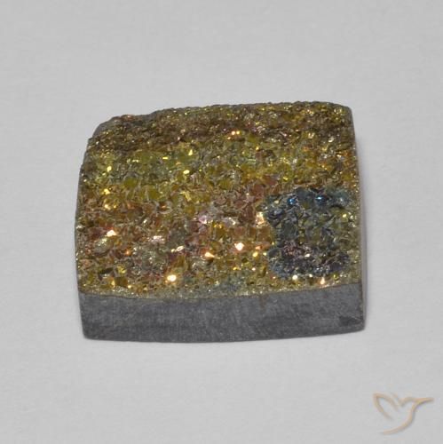 Rainbow Pyrite Gemstone in 11.2 x 9.8 mm Size for Sale, Rainbow Pyrite Stone in Multicolor Color