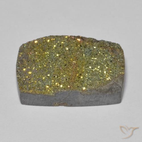 Rainbow Pyrite Gemstone in 17.5 x 11.9 mm Size for Sale, Rainbow Pyrite Stone in Multicolor Color