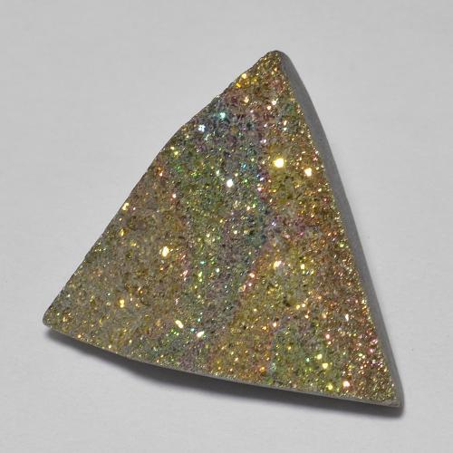 8.17 ct Multicolor Rainbow Pyrite Stone, Natural Rainbow Pyrite in Trillion Crystal Cluster Shape for Sale