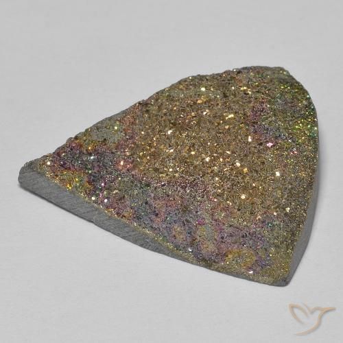 Rainbow Pyrite Gemstone in 20.9 x 18.6 mm Size for Sale, Rainbow Pyrite Stone in Multicolor Color