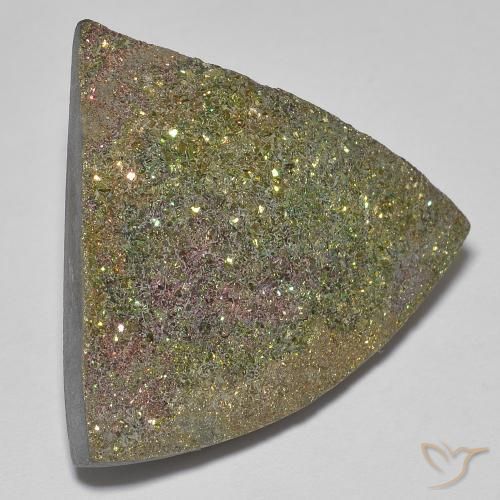 19.03 ct Multicolor Rainbow Pyrite Stone, Natural Rainbow Pyrite in Trillion Crystal Cluster Shape for Sale