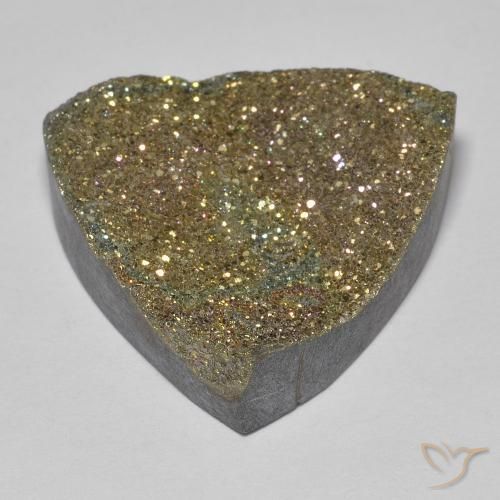 Rainbow Pyrite Gemstone in 19.7 x 18.9 mm Size for Sale, Rainbow Pyrite Stone in Multicolor Color