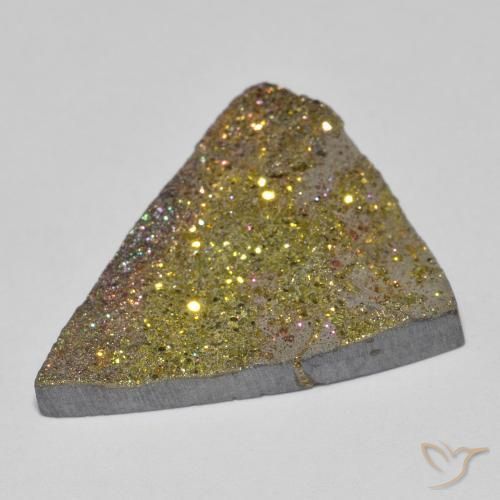 Rainbow Pyrite Gemstone in 22.6 x 18.7 mm Size for Sale, Rainbow Pyrite Stone in Multicolor Color