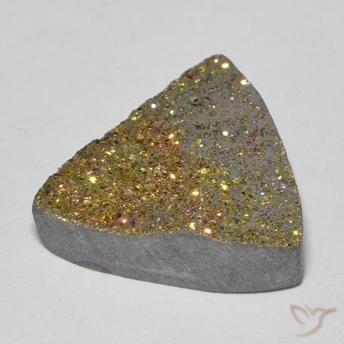 Rainbow Pyrite Gemstone in 15 x 15 mm (calibrated) Size for Sale, Rainbow Pyrite Stone in Multicolor Color