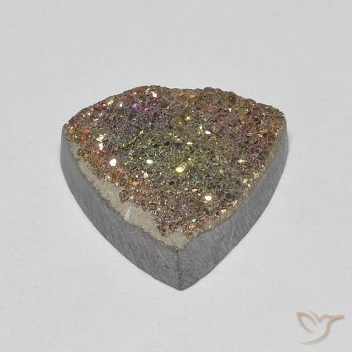 Rainbow Pyrite Gemstone in 12 x 12 mm (calibrated) Size for Sale, Rainbow Pyrite Stone in Multicolor Color