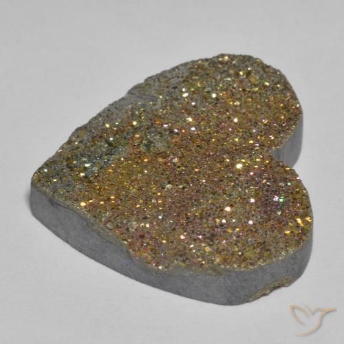 Rainbow Pyrite Gemstone in 23.3 x 22.1 mm Size for Sale, Rainbow Pyrite Stone in Multicolor Color