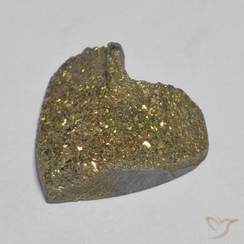 Rainbow Pyrite Gemstone in 17.6 x 16.2 mm Size for Sale, Rainbow Pyrite Stone in Multicolor Color