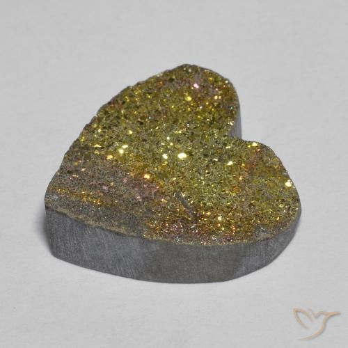 Rainbow Pyrite Gemstone in 16 x 16 mm (calibrated) Size for Sale, Rainbow Pyrite Stone in Multicolor Color