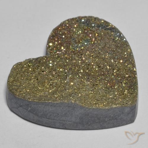 Rainbow Pyrite Gemstone in 25.3 x 23.8 mm Size for Sale, Rainbow Pyrite Stone in Multicolor Color