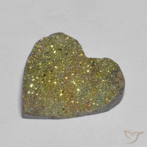 Rainbow Pyrite Gemstone in 16.7 x 15.6 mm Size for Sale, Rainbow Pyrite Stone in Multicolor Color