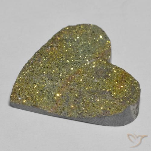 Rainbow Pyrite Gemstone in 24.5 x 22.4 mm Size for Sale, Rainbow Pyrite Stone in Multicolor Color