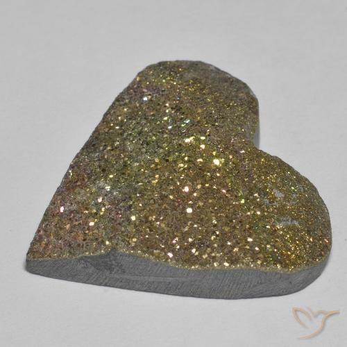 Rainbow Pyrite Gemstone in 25.8 x 24.4 mm Size for Sale, Rainbow Pyrite Stone in Multicolor Color