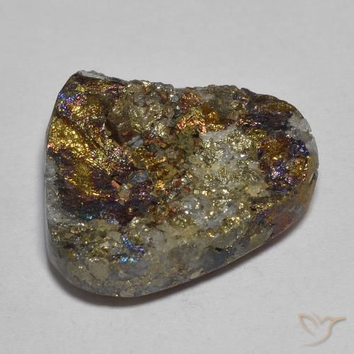 Rainbow Pyrite Gemstone in 17.8 x 16.2 mm Size for Sale, Rainbow Pyrite Stone in Multicolor Color