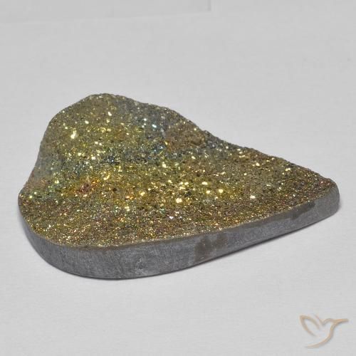 Rainbow Pyrite Gemstone in 24.4 x 15 mm Size for Sale, Rainbow Pyrite Stone in Multicolor Color