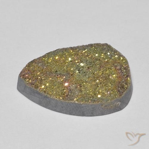 Rainbow Pyrite Gemstone in 17.5 x 11.7 mm Size for Sale, Rainbow Pyrite Stone in Multicolor Color