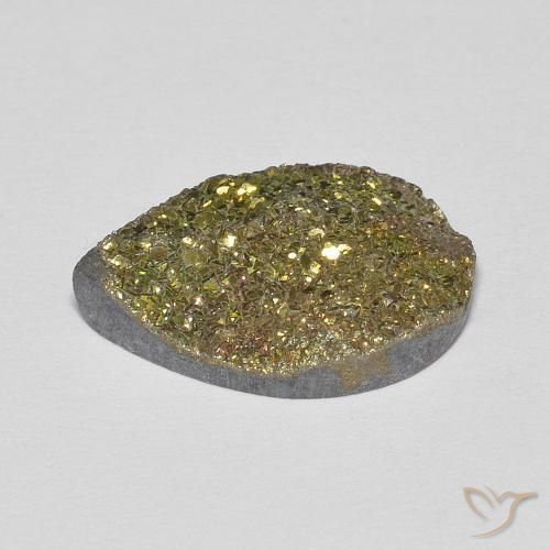 Rainbow Pyrite Gemstone in 15 x 10 mm (calibrated) Size for Sale, Rainbow Pyrite Stone in Multicolor Color