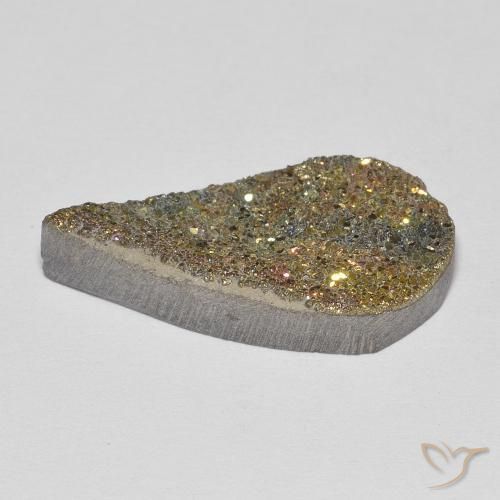 Rainbow Pyrite Gemstone in 22.4 x 11.9 mm Size for Sale, Rainbow Pyrite Stone in Multicolor Color