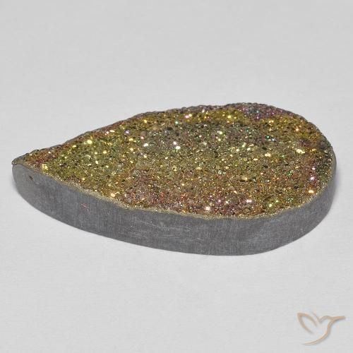 Rainbow Pyrite Gemstone in 24.8 x 13.3 mm Size for Sale, Rainbow Pyrite Stone in Multicolor Color