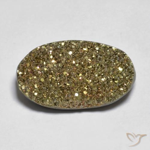Pirite arcobaleno da 10,1 ct, 19,3 x 10,9 mm dalla Russia, Photo A