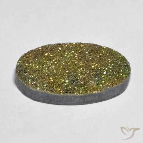 Rainbow Pyrite Gemstone in 21 x 12.5 mm Size for Sale, Rainbow Pyrite Stone in Multicolor Color